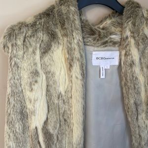 BCBG fur vest